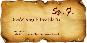 Szávay Flavián névjegykártya